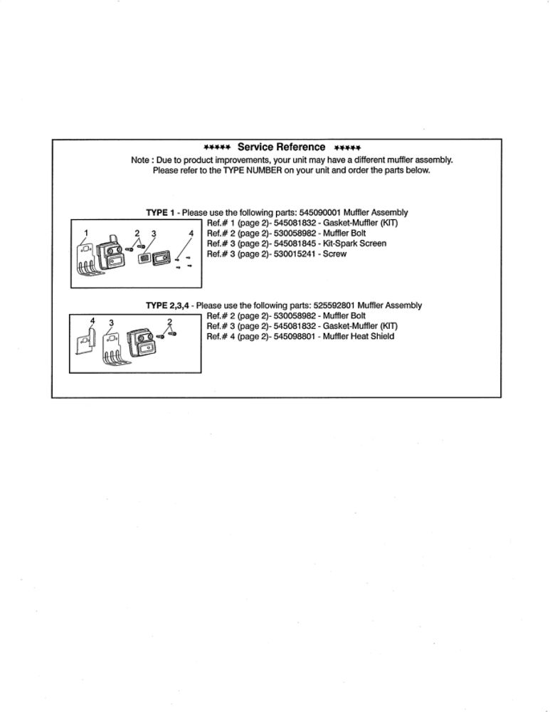 Service Reference Diagram and Parts List for VS2000BV Type 2 Weed Eater Leaf Blower / Vacuum